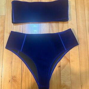 Hoaka Swimwear Navy Velvet Bikini Set